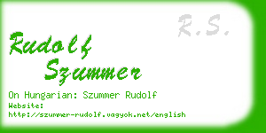 rudolf szummer business card